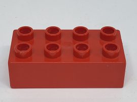 Lego Duplo 2*4 kocka (piros)