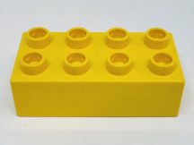 Lego Duplo 2*4 kocka (citromsárga)