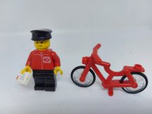 Lego Town Figura - Postás biciklivel (post001)