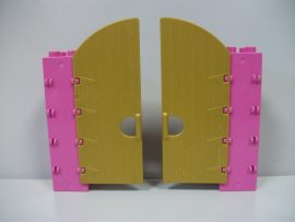 Lego Duplo ajtós elem (rózsaszín elemek sárgultak)