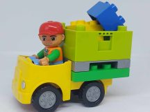 Lego Duplo Teherautó ládával + figura (szürke kerék)