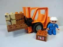 Lego Duplo Targonca raklappal + képeskockák, figura 
