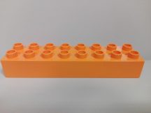 Lego Duplo kocka 2*8 narancs