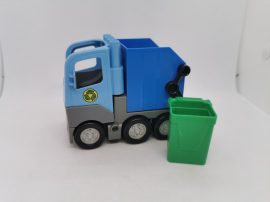 Lego Duplo- Kukásautó, szemétszállító autó kukával (kabin teteje kicsit sárgult)