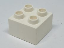 Lego Duplo 2*2 kocka (fehér)