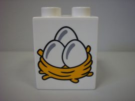 Lego Duplo képeskocka - tojás 2*2 magas (karcos)