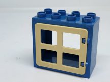  Lego Duplo ablak (drapp keret) (s.kék)