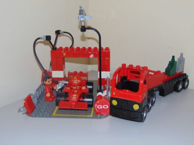 Geit Trojaanse paard Eerlijkheid Lego Duplo Ferrari F1 verseny 4694 - Használt Lego