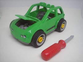 Lego Duplo Autó (zöld) kerekei lecsavarozhatóak 