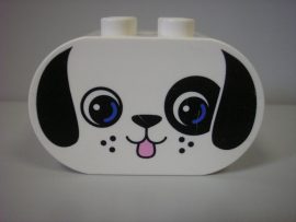 Lego Duplo képeskocka kutya fej 