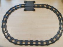  Lego Duplo sín csomag lego duplo vonatpályához (3 db egyenes, 12 db kanyar, 1 db átjáró) (szürke)
