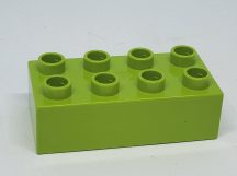 Lego Duplo 2*4 kocka (almazöld)