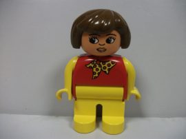 Lego Duplo ember - lány (sötét barna haj)