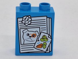 Lego Duplo képeskocka kutya, papírhulladék