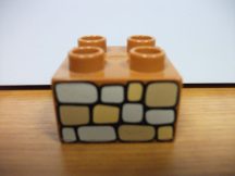 Lego Duplo képeskocka - terméskő  (karcos)