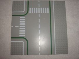 Lego úttest, alaplap, kereszteződés (2360p01) (kicsit karcos)