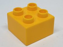 Lego Duplo 2*2 kocka (középsárga)