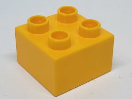 Lego Duplo 2*2 kocka (középsárga)