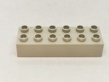 Lego Duplo kocka 2*6 (v.szürke)