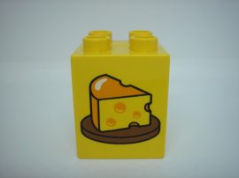 Lego Duplo képeskocka - sajt 2*2 magas