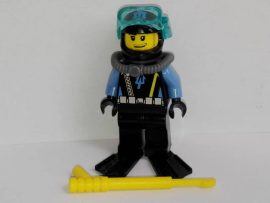 Lego Aquazone figura - Búvár, Aquaraider (aqu015a) (sárgával)