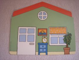 Lego Duplo Papír Fal Elem, babaház fal elem