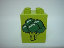 Lego Duplo képeskocka - brokkoli 2*2 magas 