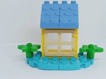 Lego Duplo ablak tetővel virággal (drapp keret)