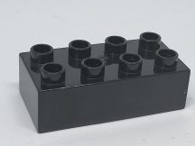 Lego Duplo 2*4 kocka (fekete)