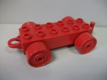   Lego Duplo Utánfutó alap akasztós piros (akasztója repedt)