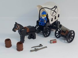 Lego System - Western -  Covered Wagon 6716 Ritkaság (ló fekete színű barna helyett)