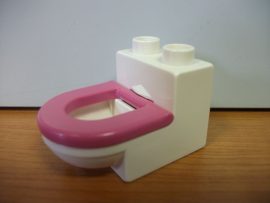 Lego Duplo Wc fehér-matt rózsaszín (!)
