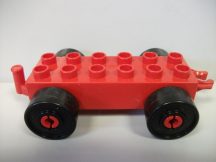   Lego Duplo Utánfutó alap kapcsos piros-fekete  (belül kicsi repedés)