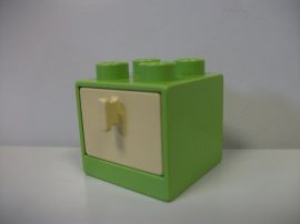 Lego Duplo komód matt zöld