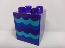 Lego Duplo képeskocka - 2*2 magas lila