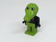 Lego Fabuland állatfigura - Krokodil (szeme kopott)