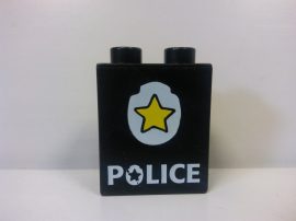 Lego Duplo képeskocka - police, rendőrség 