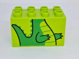 Lego Duplo képeskocka - krokodil testrész