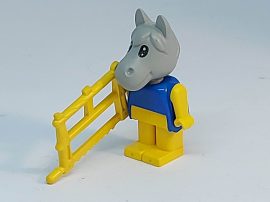 Lego Fabuland állatfigura - Ló fűrésszel 3709-es szettből