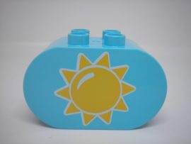 Lego Duplo képeskocka - nap, hold (nappal, éjszaka) (karcos)