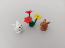Lego állat - nyuszik virággal