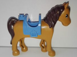 Lego Friends állat - Barna ló kék nyereggel 41039-es készletből 