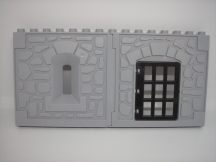 Lego Duplo fal elem (világos szürke)