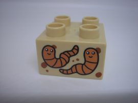 Lego Duplo képeskocka - kukac, giliszta