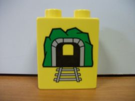 Lego Duplo képeskocka - mozdony, alagút (karcos)