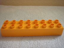 Lego Duplo kocka 2*8 (világos narancs)