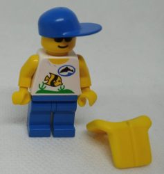 Lego Town figura - szörfös (div003)