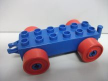 Lego Duplo utánfutó alap kapcsos kék-piros (sárgult)