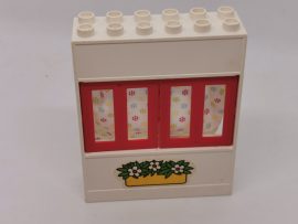 Lego Duplo ablakos fal elem függönnyel