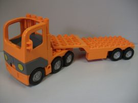 Lego Duplo Autó + utánfutó (narancs) kamion